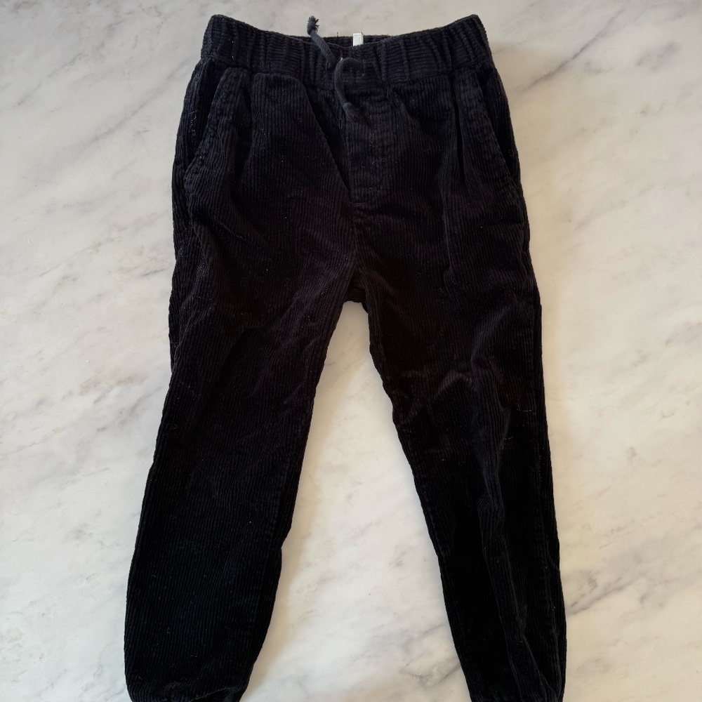 Rylee and Cru Black Corduroy Pants 6y-7y